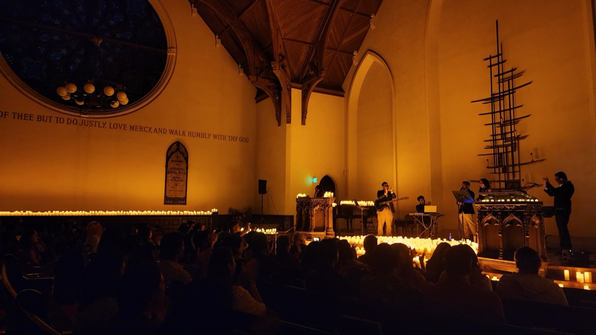 Wide view of the concert