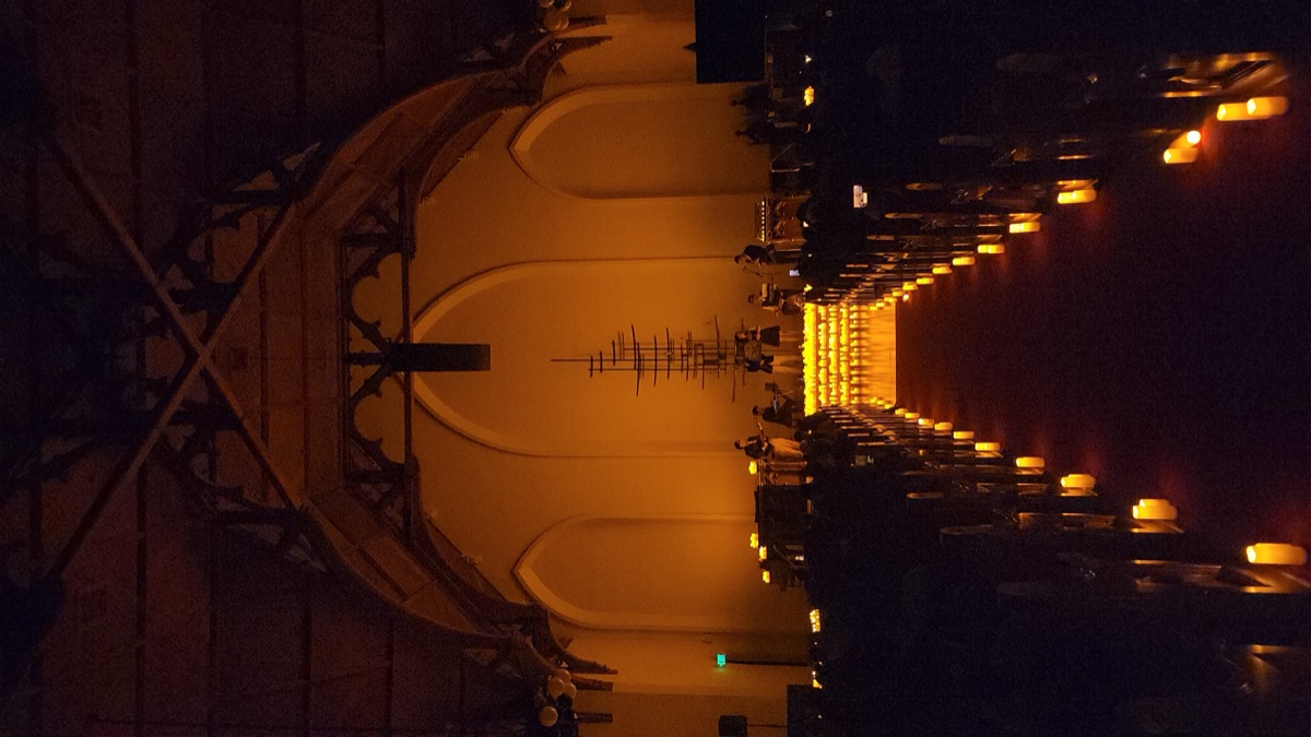 View down the aisle